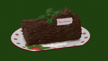 圣诞树干蛋糕